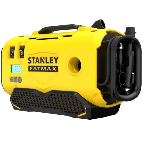 STANLEY FATMAX 18 Volt-os V20 akkumulátoros 11 BAR nyomású hármas forrású inflátor                    SFMCE520B-QW