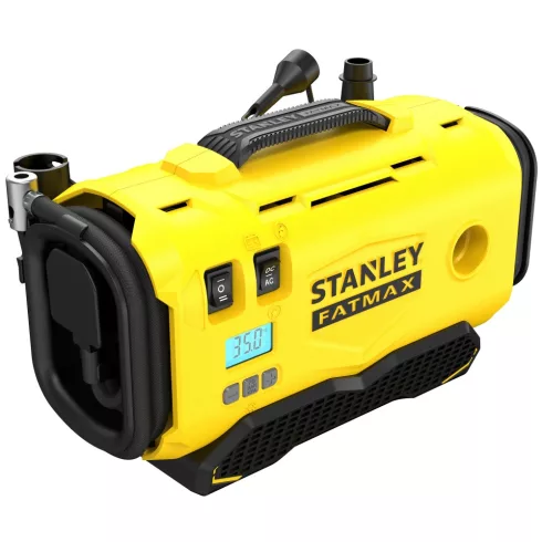 STANLEY FATMAX 18 Volt-os V20 akkumulátoros 11 BAR nyomású hármas forrású inflátor                    SFMCE520B-QW