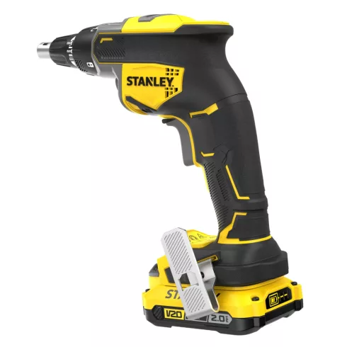 STANLEY V20 kefementes gipszkarton csavarozó, 1x2Ah akkumulátorral, 4400ford./perc                    SFMCF600D1S-Q