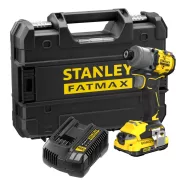  STANLEY FATMAX V20 ütvecsavarozó, kefementes, 3500 ford/perc, 203Nm, 2Ah akkuval, töltővel, ProStack  SFMCF830D1T-Q