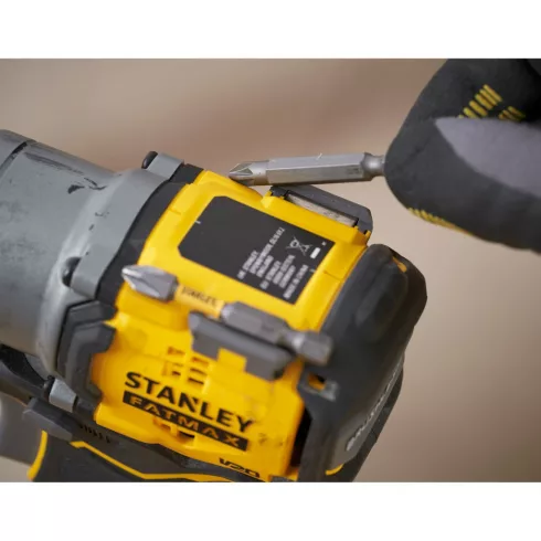 STANLEY FATMAX V20 ütvecsavarozó, kefementes, 3500 ford/perc, 203Nm, 4Ah akkuval, töltővel, ProStack  SFMCF830M1T-Q