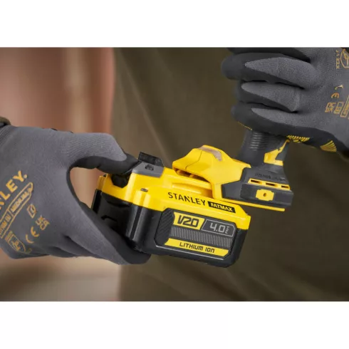 STANLEY FATMAX V20 ütvecsavarozó, kefementes, 3500 ford/perc, 203Nm, 4Ah akkuval, töltővel, ProStack  SFMCF830M1T-Q