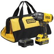   STANLEY FATMAX 18 Volt-os V20 akkumulátoros nagy teljesítményű ütvecsavarozó, akkuval, kefe nélküli   SFMCF940M1-QW