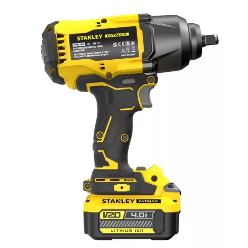 STANLEY FATMAX 18 Volt-os V20 akkumulátoros nagy teljesítményű ütvecsavarozó, akkuval, kefe nélküli   SFMCF940M1-QW