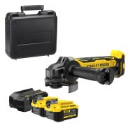   STANLEY FATMAX 18 Volt-os V20 akkumulátoros sarokcsiszoló, 125 mm, KEFE NÉLKÜLI                       SFMCG700M2K-Q