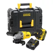   STANLEY FATMAX V20 sarokcsiszoló, 125 mm-es, 1x4Ah akkuval, töltővel, 8500ford/perc, ProStack         SFMCG710M1T-Q