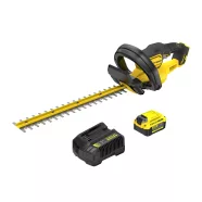   STANLEY FATMAX V20 sövényvágó, 2Ah akkuval,töltővel, 50cm vágóél, edzett acél pengék, kiegészítő fog  SFMCHT650M1-Q