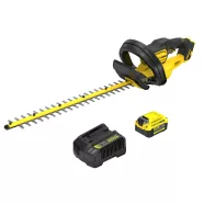   STANLEY FATMAX V20 sövényvágó, 4Ah akkuval,töltővel, 55cm vágóél, edzett acél pengék, kiegészítő fog  SFMCHT655M1-Q