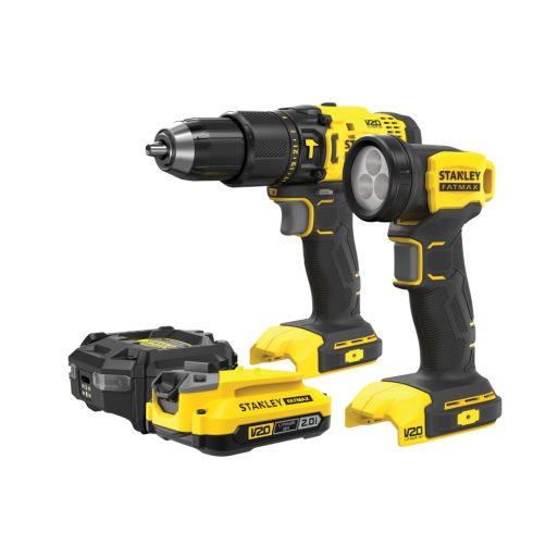 STANLEY FATMAX 18V V20 COMBO SFMCD711 + SFMCL020 + 2Ah akkumulátor + 1,25A töltő                      SFMCK210D1-QW