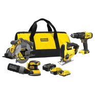   STANLEY FATMAX 18V V20 COMBO, SFMCD711+SFMCS500+SFMCS600+SFMCW220+SFMCB204+SFMCB202+SFMCB12           SFMCK412MDS-Q