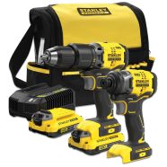   STANLEY FATMAX V20 COMBO SFMCD715 + SFMCF810 2×2AH + szövettáska                                      SFMCK461D2S-Q