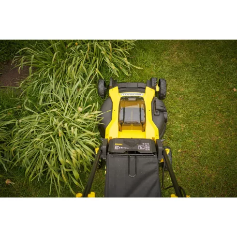 STANLEY FATMAX 18 Volt-os V20 akkumulátoros kefementes fűnyíró 51cm, akku nélkül                      SFMCMW2651B-X