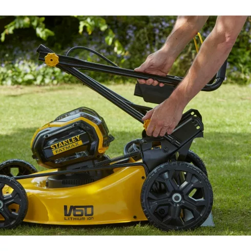 STANLEY FATMAX 54 Volt-os V60 akkumulátoros kefementes fűnyíró 51cm                                   SFMCMW2653B-X