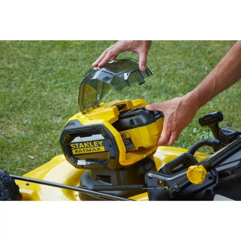 STANLEY FATMAX 54 Volt-os V60 akkumulátoros kefementes fűnyíró 51cm                                   SFMCMW2653B-X
