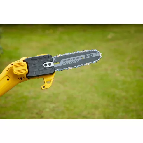 STANLEY FATMAX V20 akkumulátoros magassági ágvágó láncfűrész, akku nélkül                             SFMCPS620B-XJ