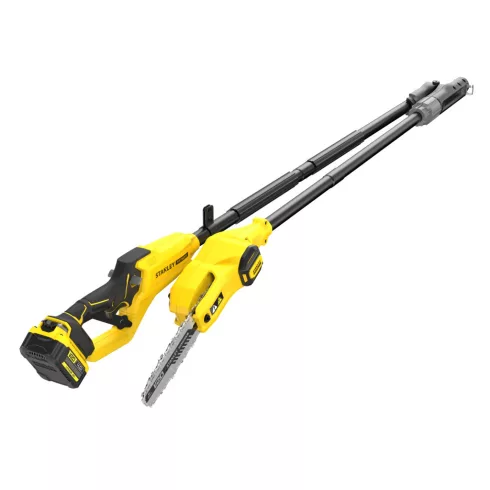 STANLEY FATMAX V20 magassági ágvágó, 4Ah akkuval,töltővel, max.3m hossz, max.15cm ágvastagság         SFMCPS720M1-Q
