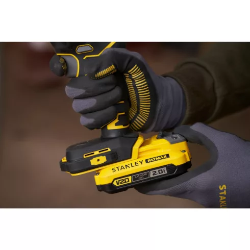 STANLEY FATMAX 18 Volt-os V20 akkumulátoros kompakt kardfűrész, akku nélkül, kefe nélküli             SFMCS305B-XJ