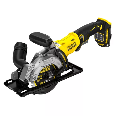 STANLEY FATMAX V20 kefementes körfűrész, 115mm, akku nélkül, 4500 ford./perc,38mm vágás,láb 45-fokba  SFMCS515B-XJ