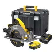   STANLEY FATMAX V20 körfűrész, kefementes,sín kompatibilis,4Ah akkuval,töltővel,190mm,57-fok,ProStack  SFMCS551M1T-Q