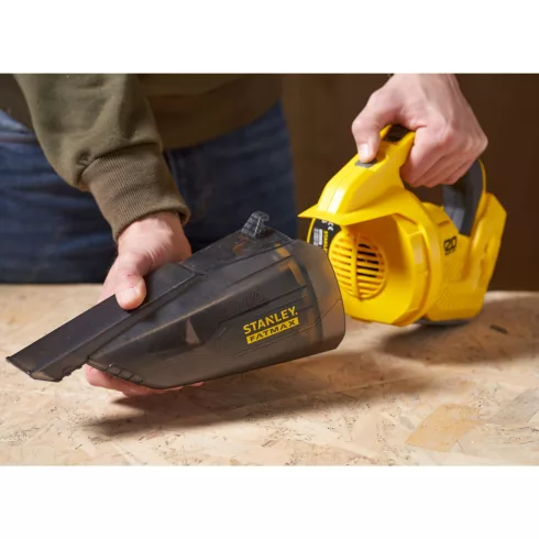 STANLEY FATMAX 18 Volt-os V20 akkumulátoros kézi porszívó, akku és töltő nélkül                       SFMCVH001B-XJ