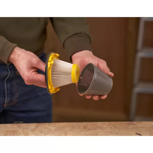 STANLEY FATMAX 18 Volt-os V20 akkumulátoros kézi porszívó, akku és töltő nélkül                       SFMCVH001B-XJ
