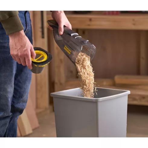STANLEY FATMAX 18 Volt-os V20 akkumulátoros kézi porszívó, akku és töltő nélkül                       SFMCVH001B-XJ