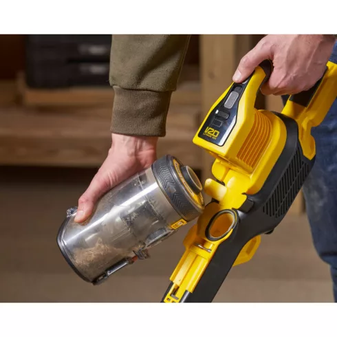 STANLEY FATMAX 18 Volt-os V20 akkumulátoros álló porszívó, akkuval, töltővel                          SFMCVS001D1-Q