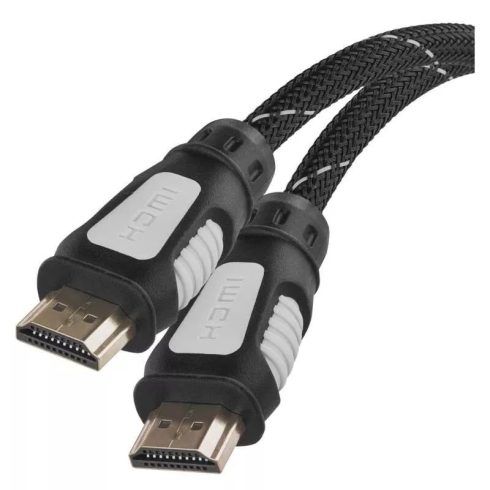 HDMI+ethernet kábel A dugó-A dugó 1,5m nylon ECO                                                      SL0301