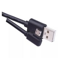   USB 2.0 kábel A dugó-mikro B dugó 90° 1m fekete                                                       SM7005BL
