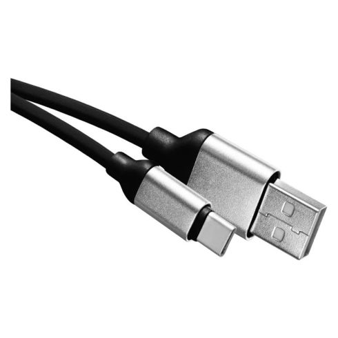 USB 2.0 kábel A dugó-C dugó 1m fekete                                                                 SM7025BL