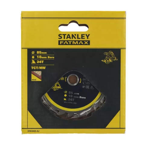 STANLEY FATMAX Körfűrészlap TCT/HW fűrésztárcsa fához, 85x10mm, 24 fog, ATB                           STA10425-XJ