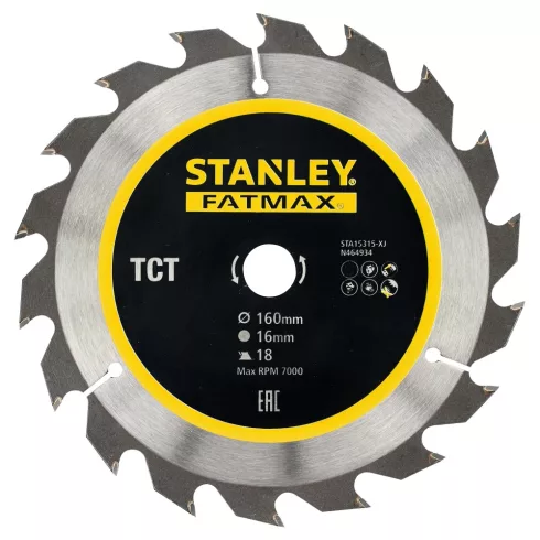 FATMAX Körfűrészlap ATB geometria átmérő 160 x 16 mm, 18 fog, ATB                                     STA15315-XJ