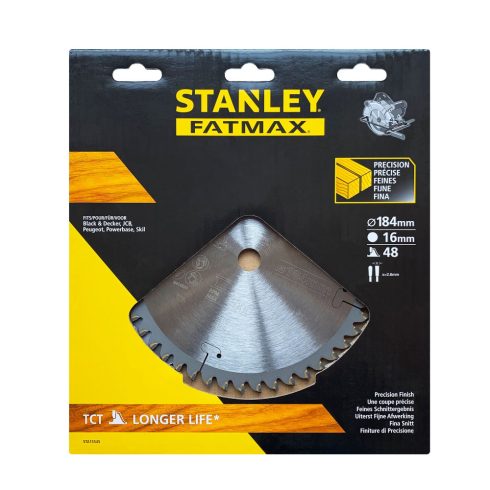 STANLEY FATMAX Körfűrészlap geometria átmérő 184 x 16 mm, 48 fog                                      STA15545-XJ