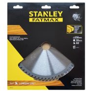   FATMAX Körfűrészlap TCG geometria átmérő 250 x 30 mm, 60 fog, TCG                                     STA15610-XJ