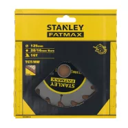   STANLEY FATMAX Körfűrészlap TCT/HW fűrésztárcsa fához, 125x20mm, 16 fog, ATB                          STA17000-XJ