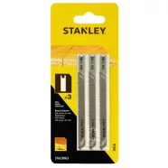   STANLEY Dekopír fűrészlap HCS, U szárú, fához, vast. < 40 mm, fogosztás 2,5 mm, hossz 100-77,5 (3 db  STA23063-XJ