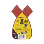   STANLEY Mouse csiszolópapír szett, tépőzáras, több szemcsefinomság, 20 darabos                        STA31029-QZ