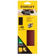   STANLEY 1/3 méretű nem lyukasztott Csiszolópapír nem perforált, 150g (10 db)                          STA31070-XJ