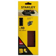   STANLEY 1/3 méretű lyukasztott Csiszolópapír perforált, 100g (10 db)                                  STA31085-XJ