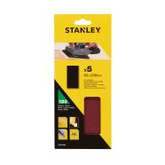   STANLEY 1/3 méretű nem lyukasztott Csiszolópapír nem perforált, 120g (5 db)                           STA31098-XJ