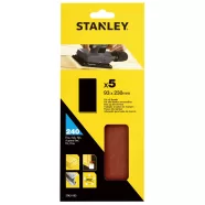   STANLEY 1/3 méretű nem lyukasztott Csiszolópapír nem perforált, 240g (5 db)                           STA31103-XJ