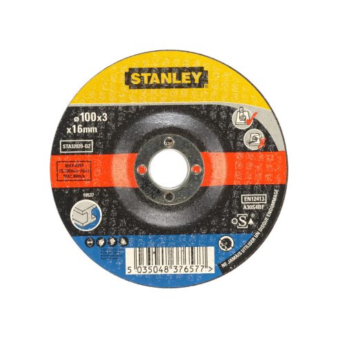 STANLEY DPC fémvágó ragasztott tárcsa, domború 100 x 16 mm, vast. 3,2 mm                              STA32020-QZ
