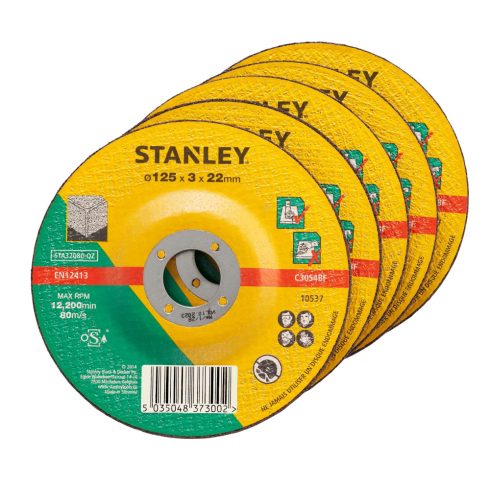 STANLEY DPC beton- és kővágó tárcsa, domború 125 x 22,2 mm, vast. 3,2 mm (5 db)                       STA32053-QZ