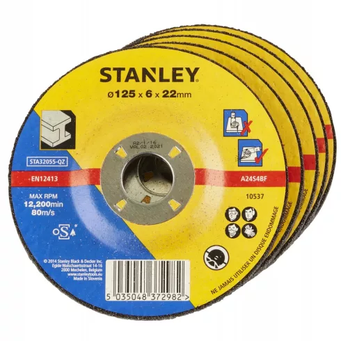 Süllyesztett fém csiszolókorong domború átmérő 125 x 22 mm, vast. 6 mm                                STA32055-QZ