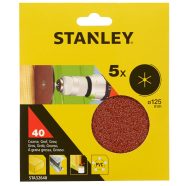   STANLEY Csiszolókorong 125mm 40g (5 db)                                                               STA32640-XJ