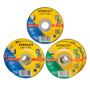   STANLEY Vágó és csiszoló ragasztott tárcsa szett, 115mm, 5 darabos                                    STA32820-QZ