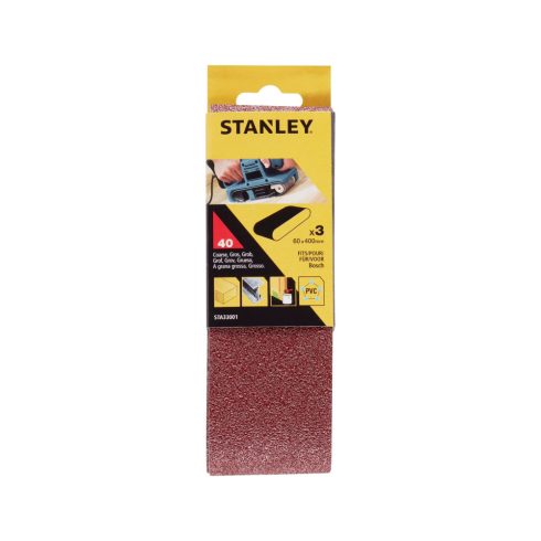 STANLEY Csiszolószalag 60x400mm, szemcsefinomság: 40g (3 db)                                          STA33001-XJ