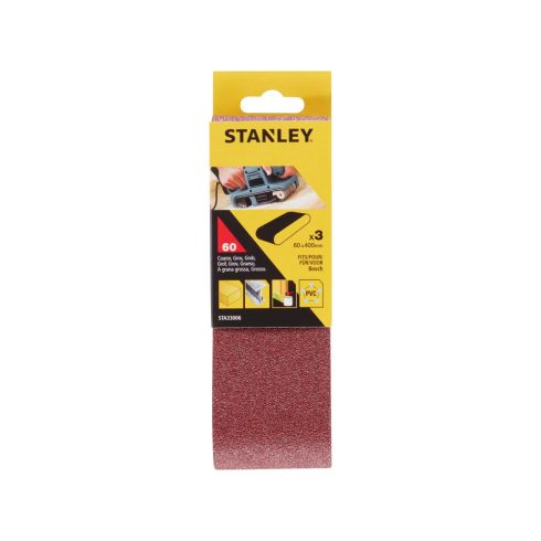 STANLEY Csiszolószalag 60x400mm, szemcsefinomság: 60g (3 db)                                          STA33006-XJ