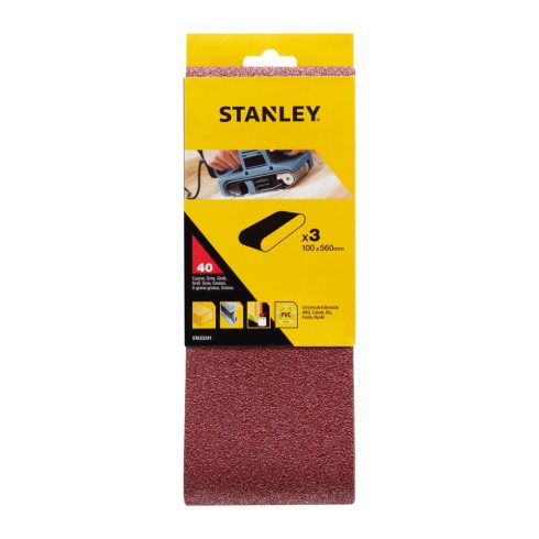 STANLEY Csiszolószalag 100x560mm, szemcsefinomság: 40g (3 db)                                         STA33241-XJ