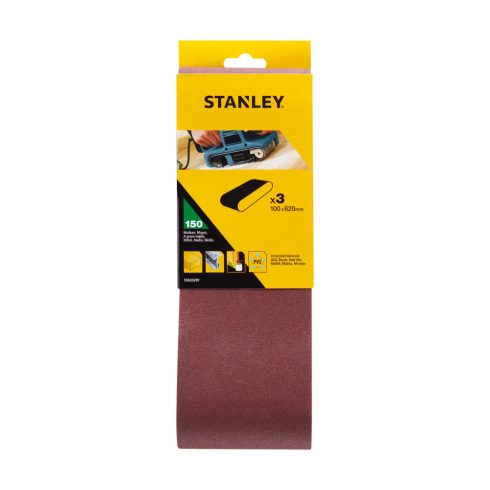 STANLEY Csiszolószalag 100x620mm, szemcsefinomság: 150g (3 db)                                        STA33291-XJ